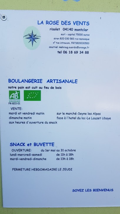 La rose dez vents, Boulangerie à Montclar